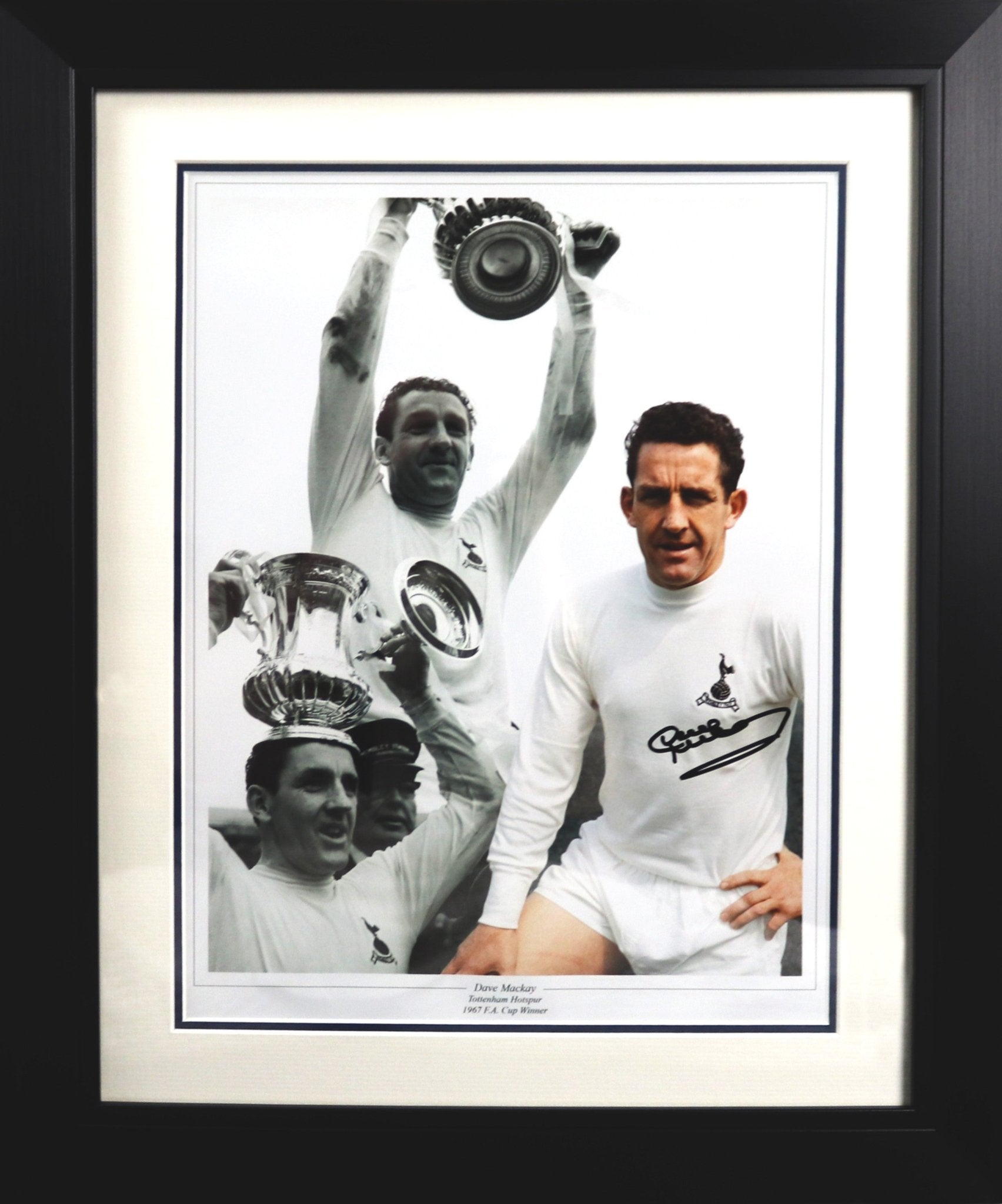 Tottenham Hotpspurs Dave Mckay signed frame display - Memorabilia Framers Shop